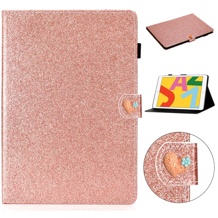 Love Buckle Glitter Horizontal Flip Leather Case For iPad Air / 9.7 2018 / 9.7 2017