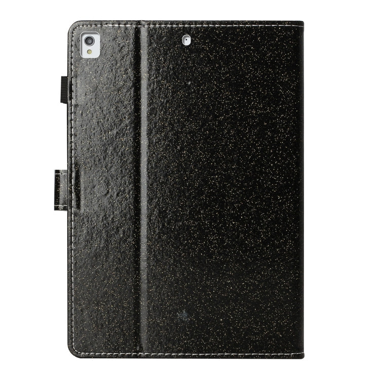 For iPad 10.2 Love Buckle Glitter Horizontal Flip Leather Case with Holder & Card Slots