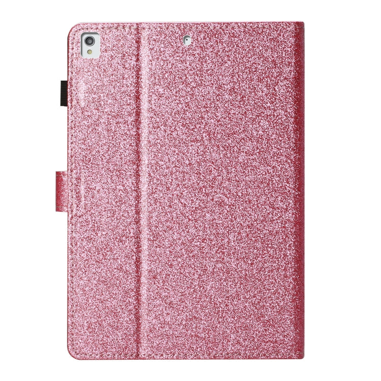 For iPad 10.2 Love Buckle Glitter Horizontal Flip Leather Case with Holder & Card Slots