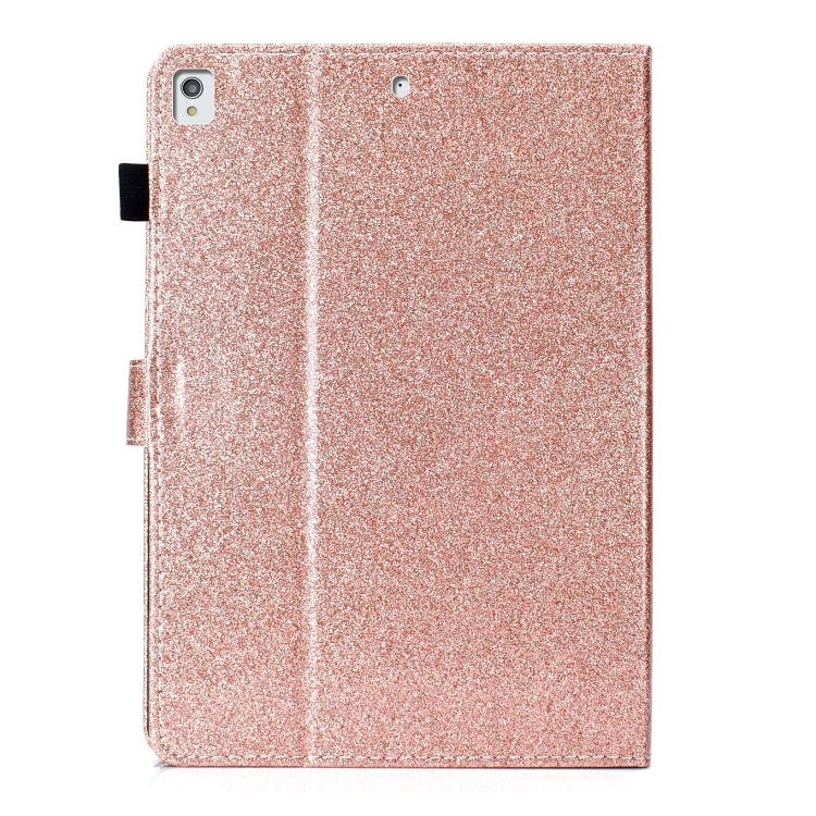 For iPad 10.2 Love Buckle Glitter Horizontal Flip Leather Case with Holder & Card Slots