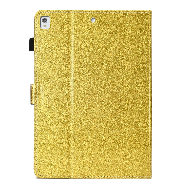 For iPad Pro 10.5 inch Love Buckle Glitter Horizontal Flip Leather Case with Holder & Card Slots