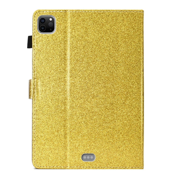 For iPad Pro 11 (2020) Love Buckle Glitter Horizontal Flip Leather Tablet Case with Holder & Card Slots