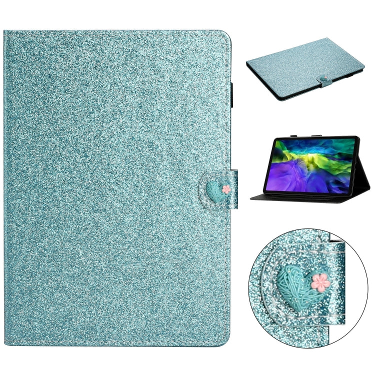 For iPad Pro 11 (2020) Love Buckle Glitter Horizontal Flip Leather Tablet Case with Holder & Card Slots