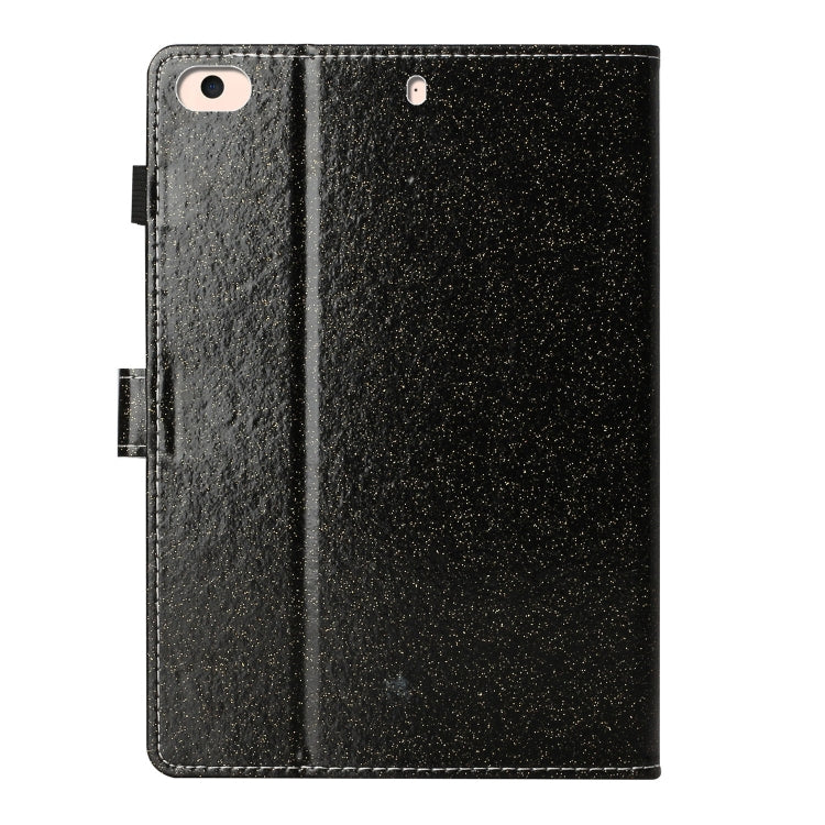 For iPad Mini 2019 & 4 & 3 & 2 & 1 Love Buckle Glitter Horizontal Flip Leather Case with Holder & Card Slots