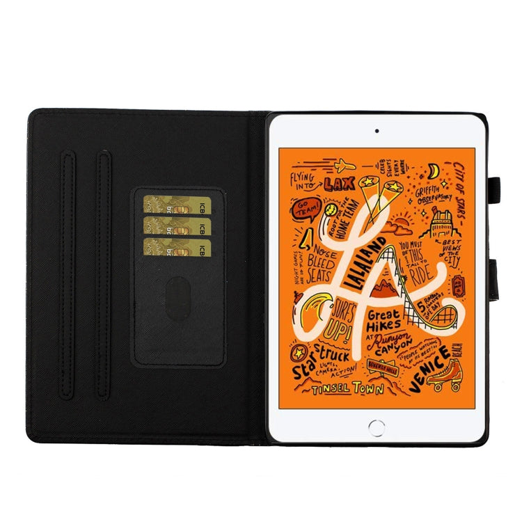 For iPad Mini 2019 & 4 & 3 & 2 & 1 Love Buckle Glitter Horizontal Flip Leather Case with Holder & Card Slots