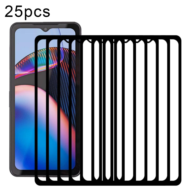 For Motorola Defy 2 25pcs Full Glue Full Cover Screen Protector Tempered Glass Film