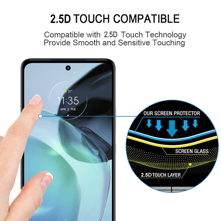 For Motorola Moto G72 25pcs Full Glue Full Cover Screen Protector Tempered Glass Film