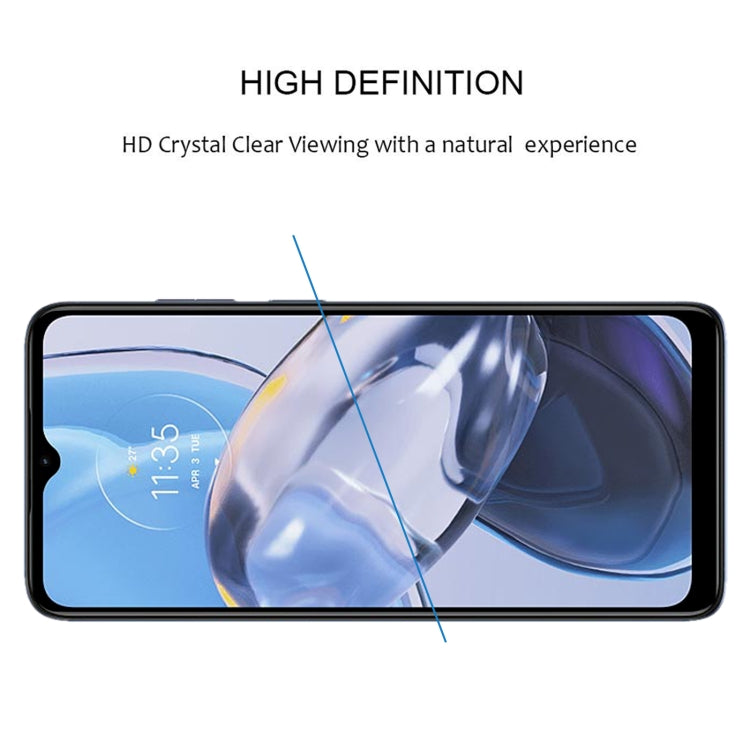 For Motorola Moto E22 / E22i 25pcs Full Glue Full Cover Screen Protector Tempered Glass Film