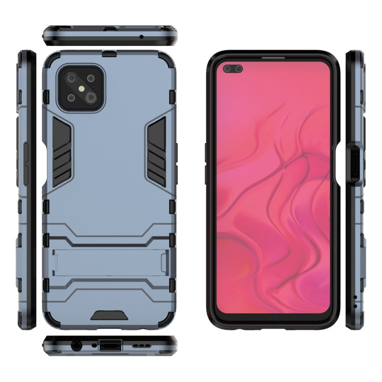 For OPPO A92s PC + TPU Shockproof Protective Case with Invisible Holder