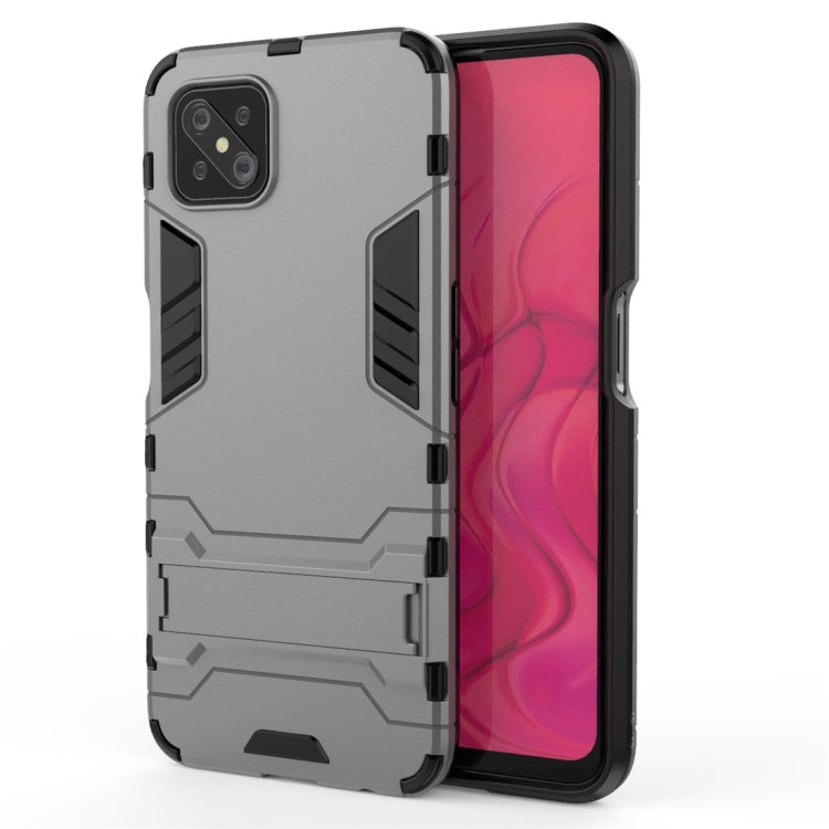 For OPPO A92s PC + TPU Shockproof Protective Case with Invisible Holder