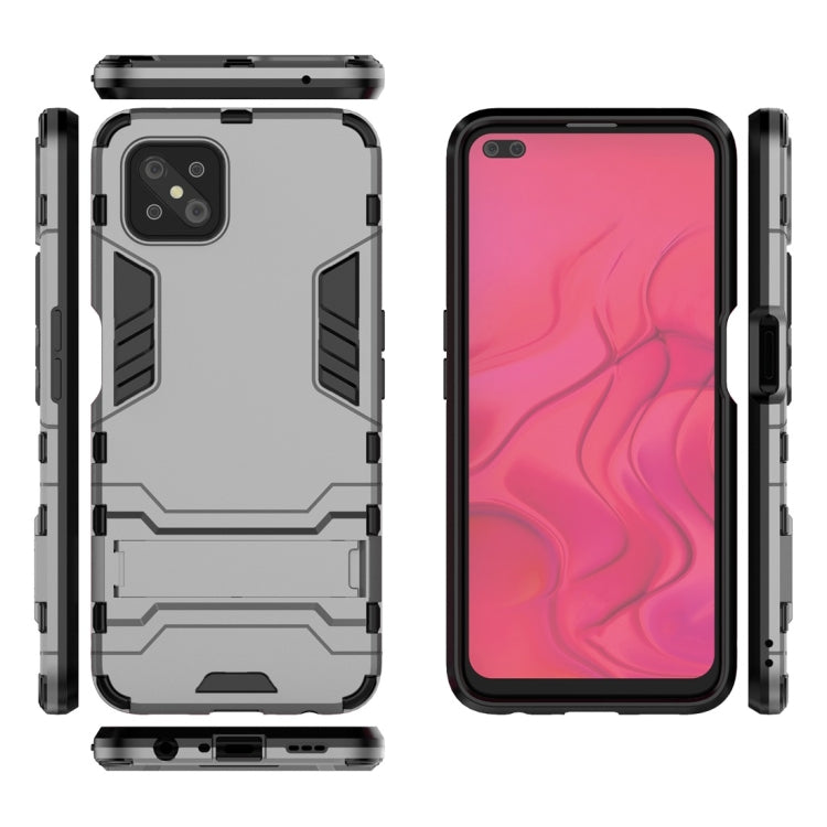 For OPPO A92s PC + TPU Shockproof Protective Case with Invisible Holder