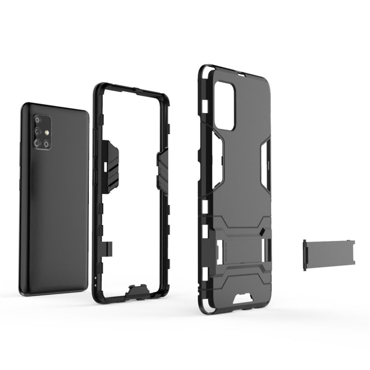 For Samsung Galaxy A51 5G PC + TPU Shockproof Protective Case with Invisible Holder