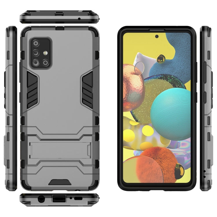 For Samsung Galaxy A51 5G PC + TPU Shockproof Protective Case with Invisible Holder