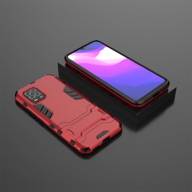 For Xiaomi Mi 10 Lite PC + TPU Shockproof Protective Case with Invisible Holder