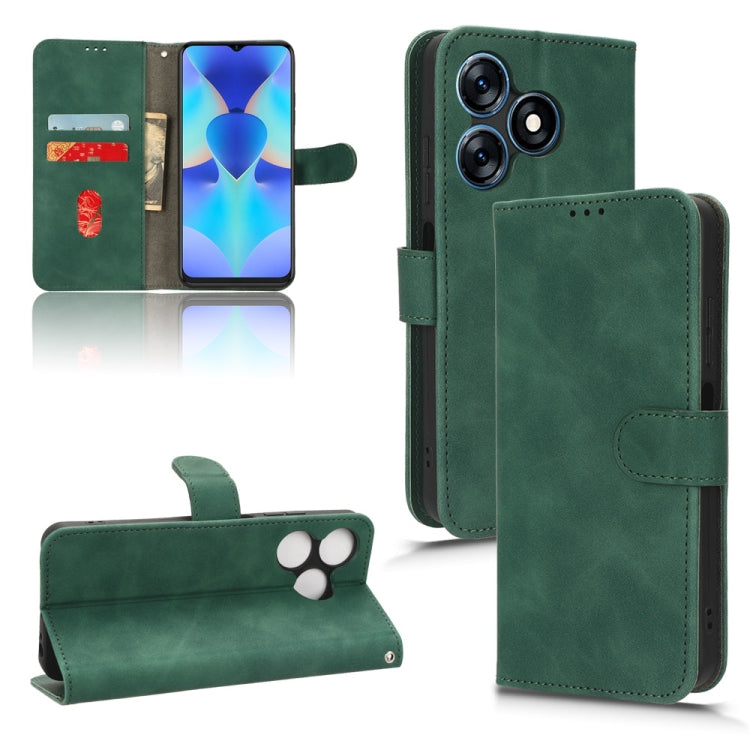 For TECNO Spark 10 Skin Feel Magnetic Flip Leather Phone Case