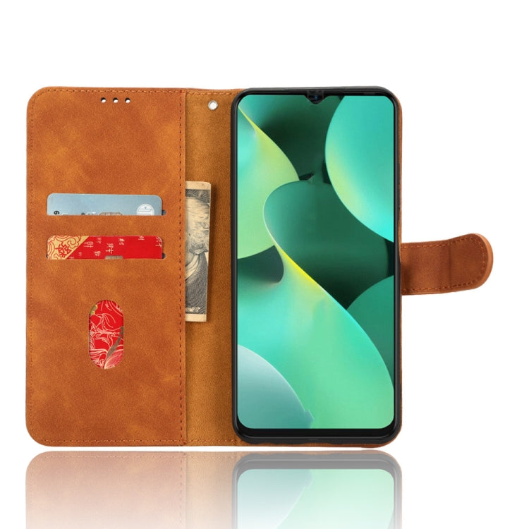 For TECNO Spark 10C Skin Feel Magnetic Flip Leather Phone Case