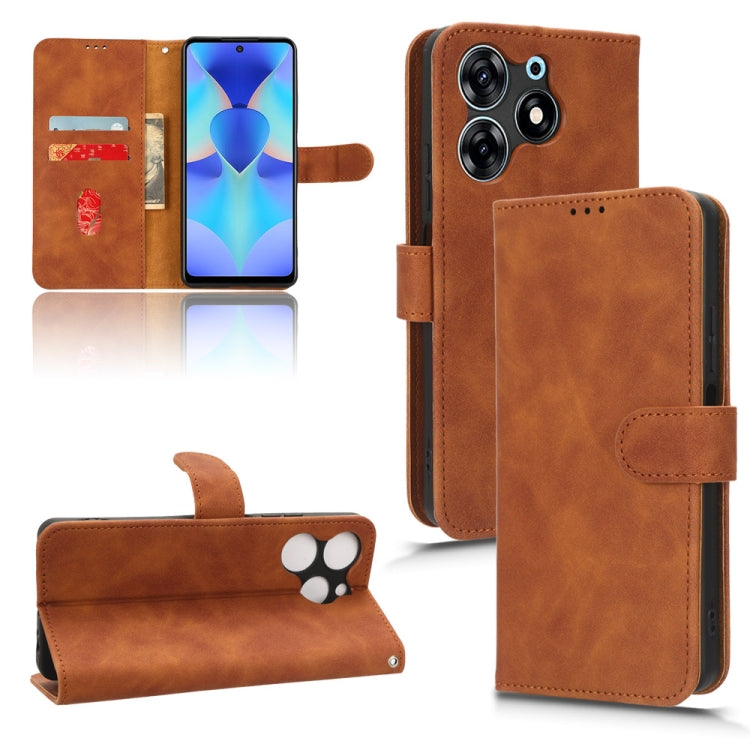 For TECNO Spark 10 Pro Skin Feel Magnetic Flip Leather Phone Case