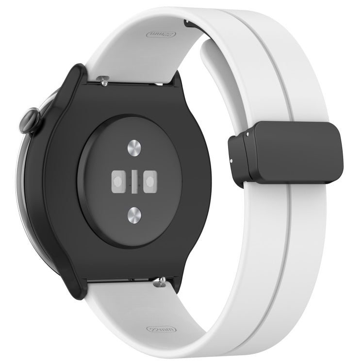For Amazfit GTR Mini Magnetic Fold Clasp Black Buckle Silicone Watch Band