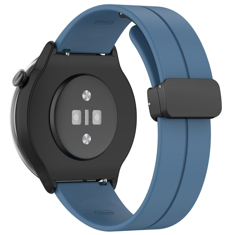 For Amazfit GTR Mini Magnetic Fold Clasp Black Buckle Silicone Watch Band