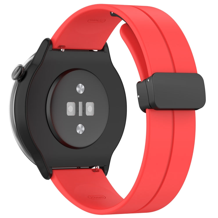 For Amazfit GTR Mini Magnetic Fold Clasp Black Buckle Silicone Watch Band