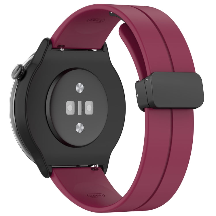 For Amazfit GTR Mini Magnetic Fold Clasp Black Buckle Silicone Watch Band