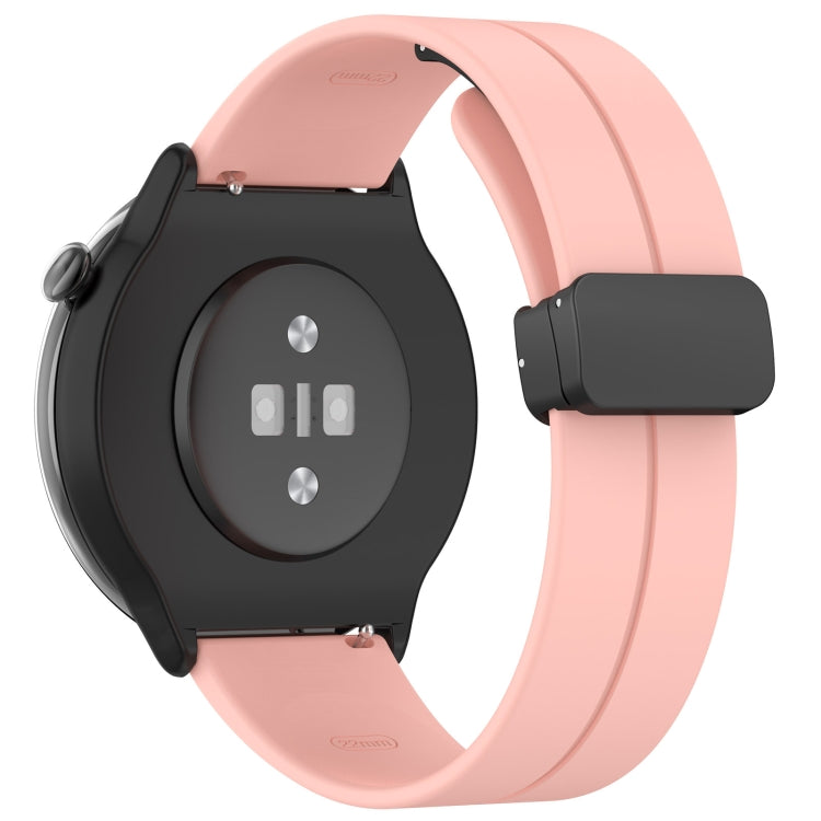 For Amazfit GTR Mini Magnetic Fold Clasp Black Buckle Silicone Watch Band