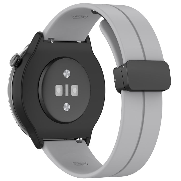 For Amazfit GTR Mini Magnetic Fold Clasp Black Buckle Silicone Watch Band