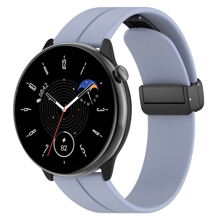 For Amazfit GTR Mini Magnetic Fold Clasp Black Buckle Silicone Watch Band