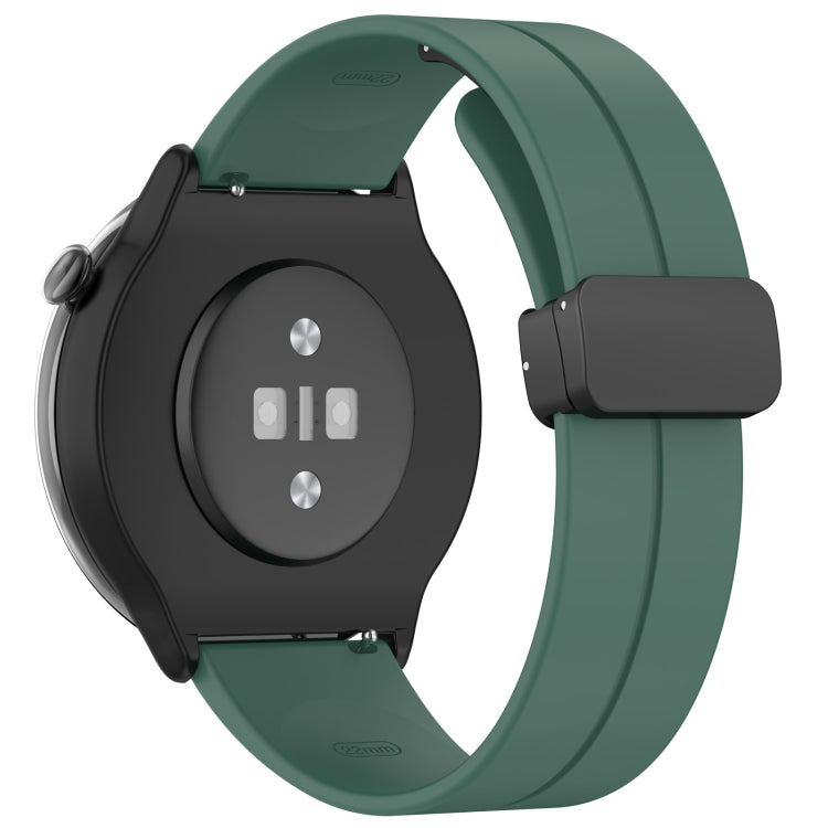 For Amazfit GTR Mini Magnetic Fold Clasp Black Buckle Silicone Watch Band