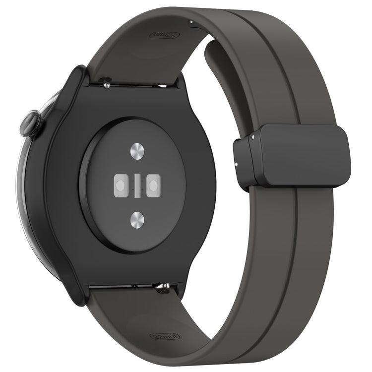 For Amazfit GTR Mini Magnetic Fold Clasp Black Buckle Silicone Watch Band