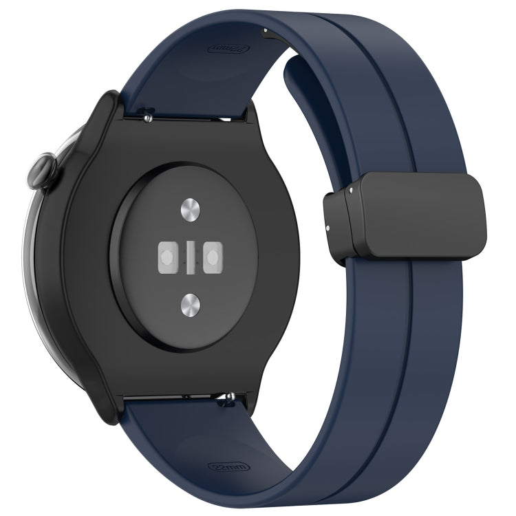 For Amazfit GTR Mini Magnetic Fold Clasp Black Buckle Silicone Watch Band