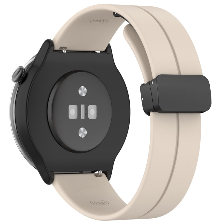 For Amazfit GTR Mini Magnetic Fold Clasp Black Buckle Silicone Watch Band