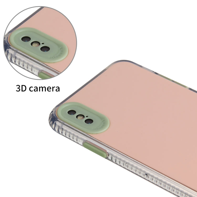 For iPhone X / XS Fine Hole Series TPU + Acrylic Anti-fall Mirror Phone Protective Case