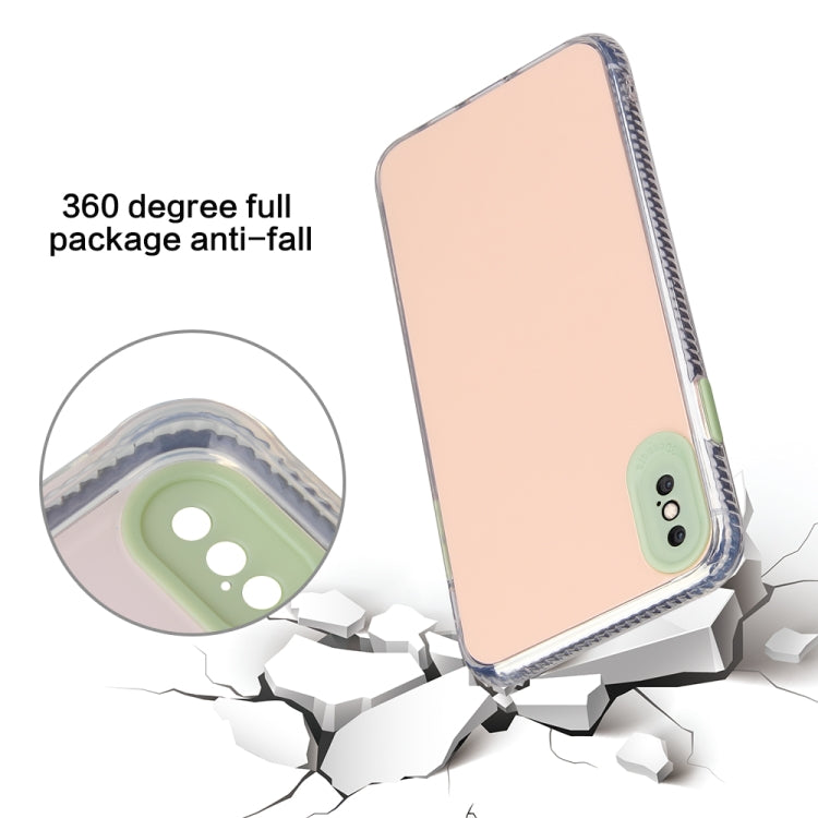 For iPhone X / XS Fine Hole Series TPU + Acrylic Anti-fall Mirror Phone Protective Case