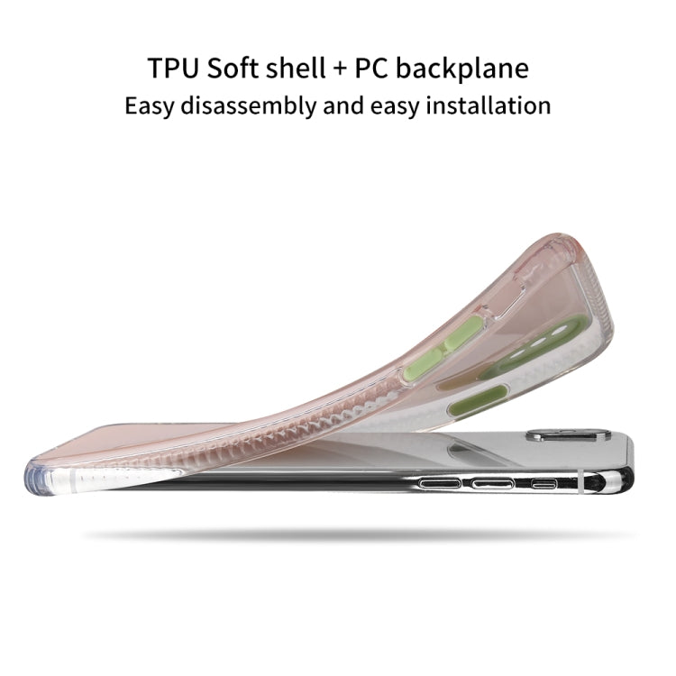 For iPhone X / XS Fine Hole Series TPU + Acrylic Anti-fall Mirror Phone Protective Case