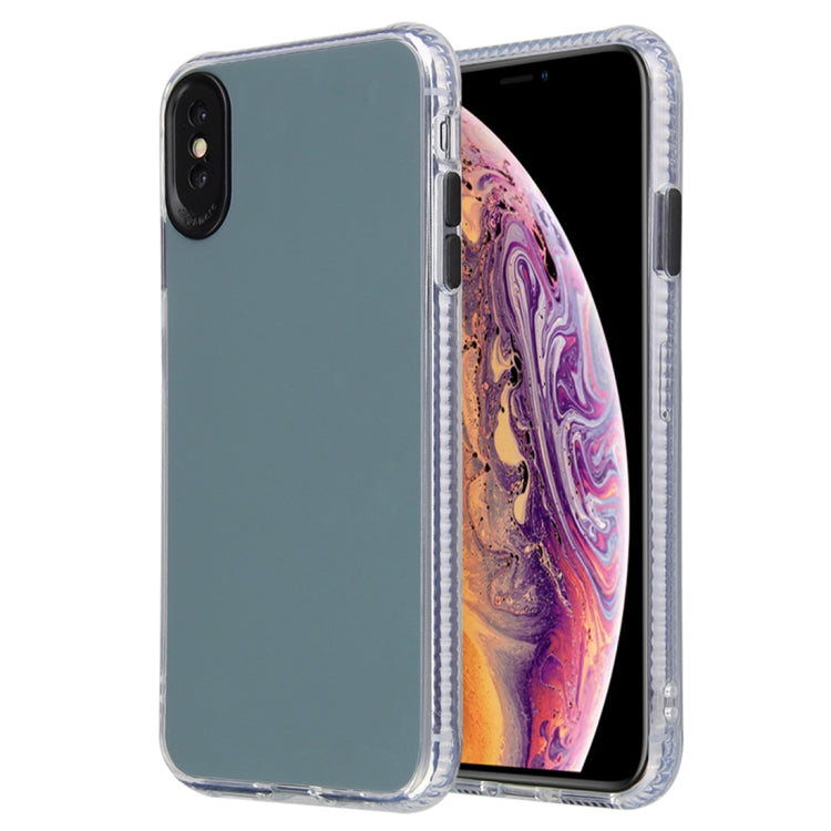 For iPhone X / XS Fine Hole Series TPU + Acrylic Anti-fall Mirror Phone Protective Case