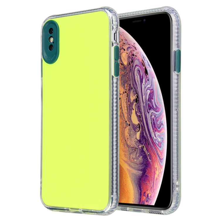 For iPhone X / XS Fine Hole Series TPU + Acrylic Anti-fall Mirror Phone Protective Case