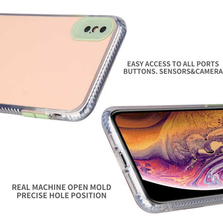 For iPhone X / XS Fine Hole Series TPU + Acrylic Anti-fall Mirror Phone Protective Case