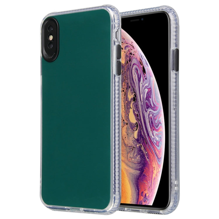 For iPhone XR Fine Hole Series TPU + Acrylic Anti-fall Mirror Phone Protective Case