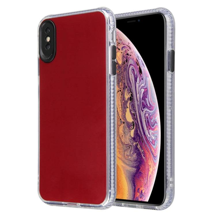For iPhone XR Fine Hole Series TPU + Acrylic Anti-fall Mirror Phone Protective Case