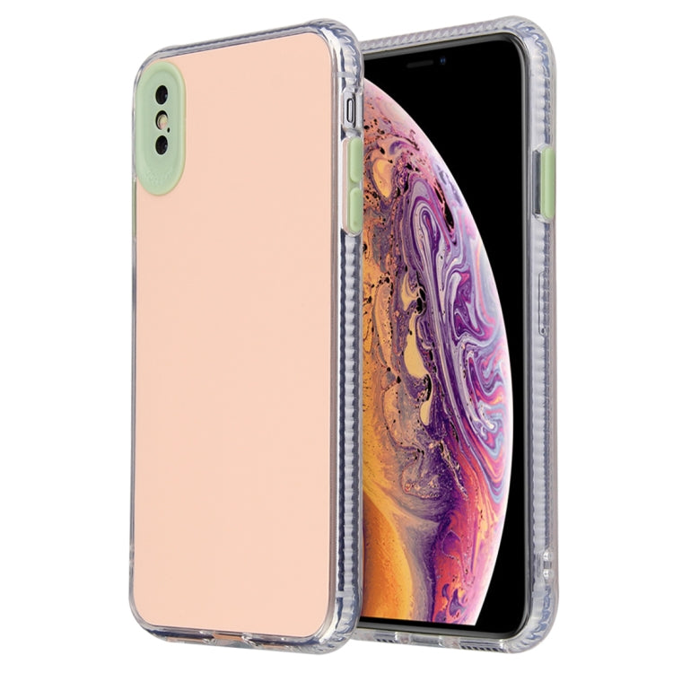 For iPhone XS Max Fine Hole Series TPU + Acrylic Anti-fall Mirror Phone Protective Case