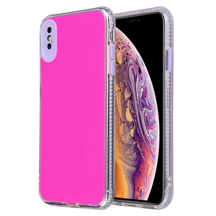 For iPhone XS Max Fine Hole Series TPU + Acrylic Anti-fall Mirror Phone Protective Case
