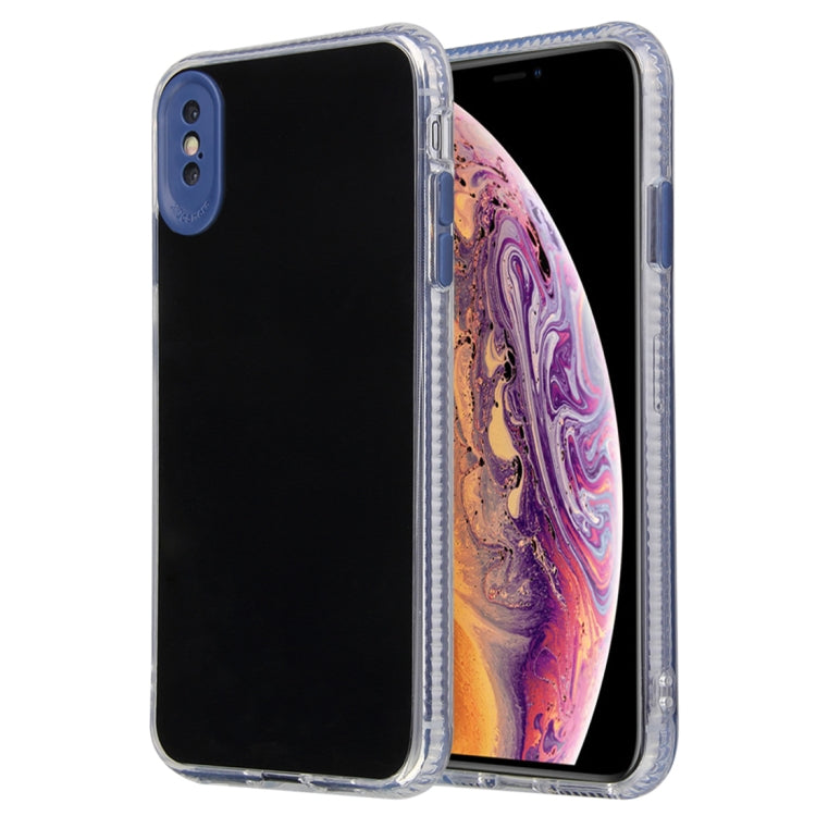 For iPhone XS Max Fine Hole Series TPU + Acrylic Anti-fall Mirror Phone Protective Case