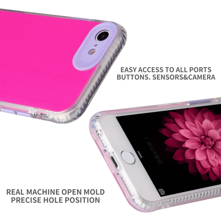 For iPhone SE 2022 / SE 2020 / 8 / 7 Fine Hole Series TPU + Acrylic Anti-fall Mirror Phone Protective Case