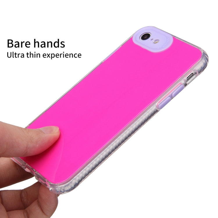 For iPhone SE 2022 / SE 2020 / 8 / 7 Fine Hole Series TPU + Acrylic Anti-fall Mirror Phone Protective Case