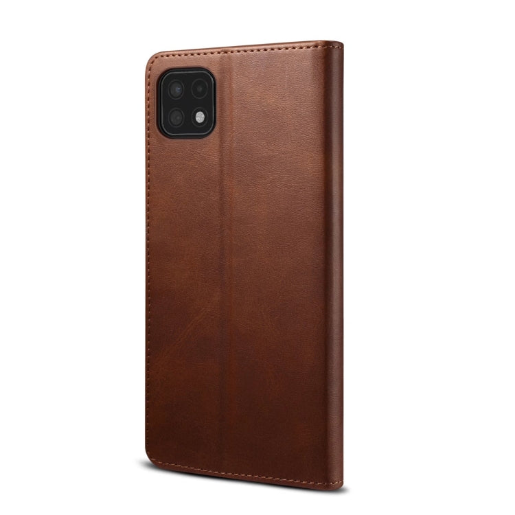 For Samsung Galaxy A22 5G GUSSIM Horizontal Flip Leather Phone Case