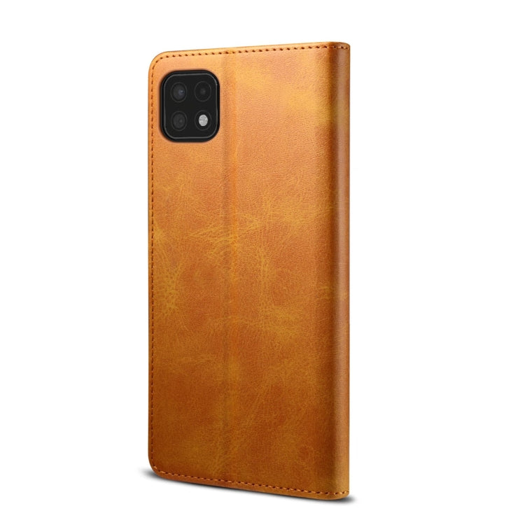 For Samsung Galaxy A22 5G GUSSIM Horizontal Flip Leather Phone Case