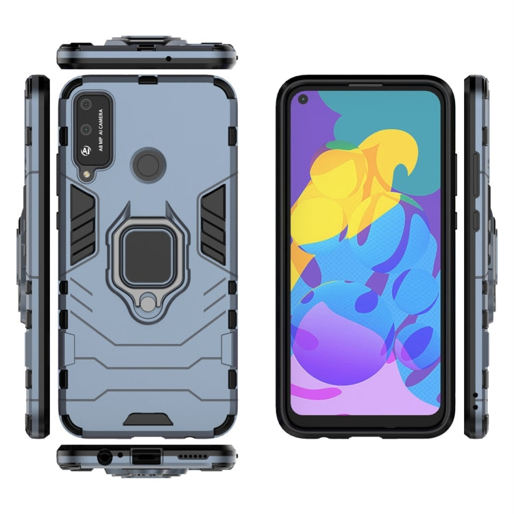 For Huawei Honor Play 4T PC + TPU Shockproof Protective Case with Magnetic Ring Holder