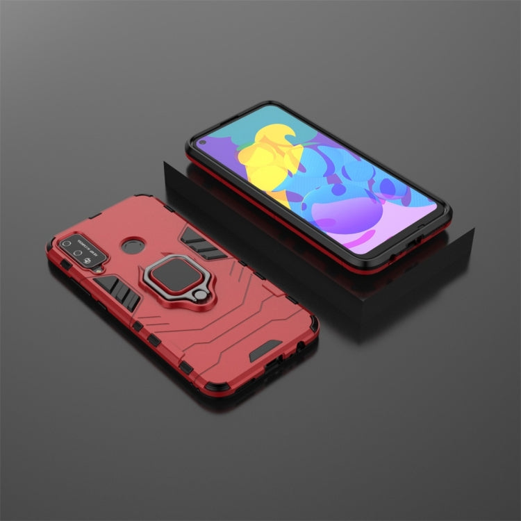 For Huawei Honor Play 4T PC + TPU Shockproof Protective Case with Magnetic Ring Holder