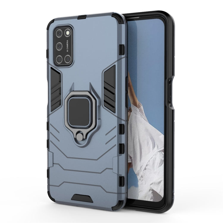 For OPPO A52 PC + TPU Shockproof Protective Case with Magnetic Ring Holder